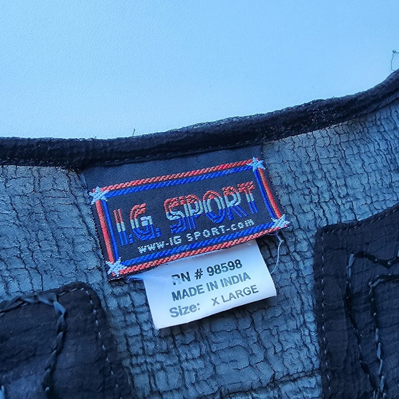 I.G. Sport Black Airy Sheer Polyester Gauze Tunic Top Embroidery Blouse India XL - Picture 11 of 11
